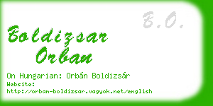 boldizsar orban business card