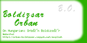 boldizsar orban business card